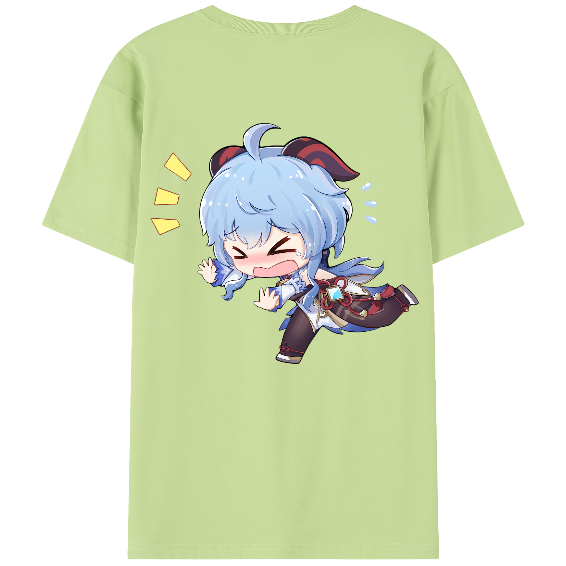 げんし神 甘雨 かんう genshin Ganyu 綿100％半袖Tシャツ（背面プリント）